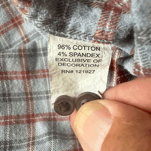 Johnnie-O Hangin' Out Men's Plaid Flannel Button-up Frank Shirt Malibu Large - Picture 4 of 7